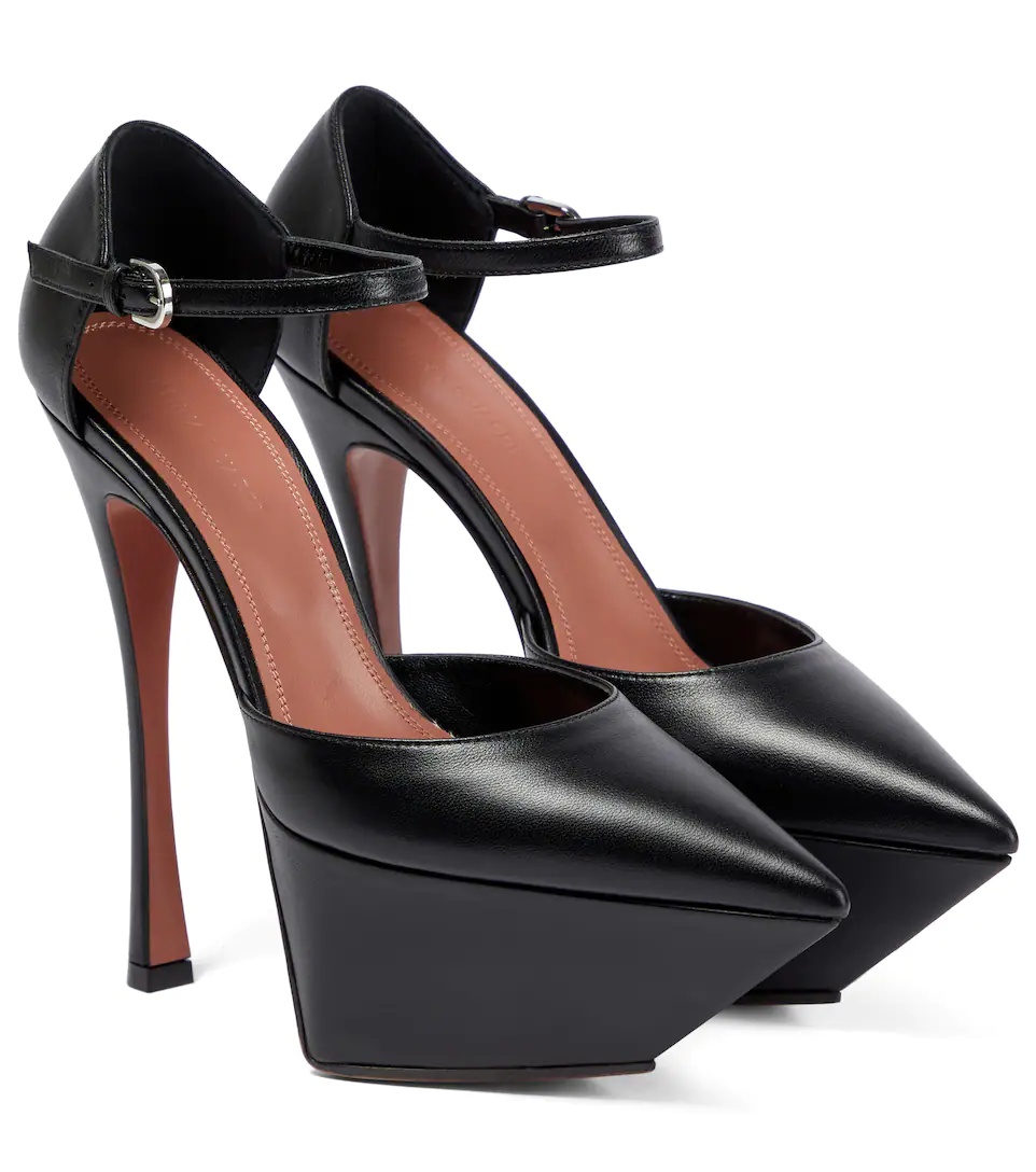 Angelica leather platform pumps - 1