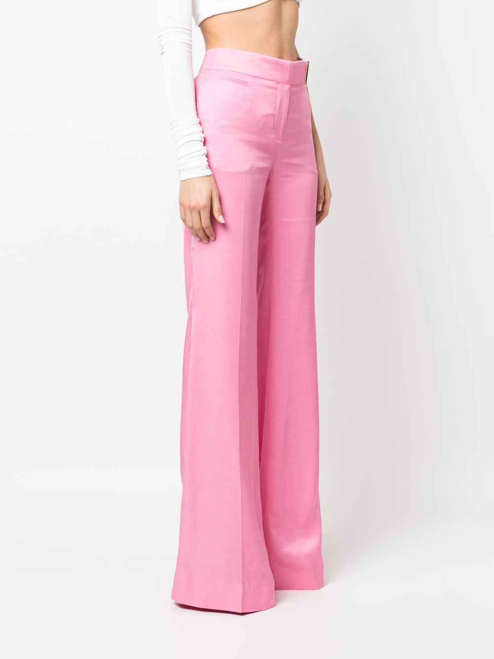 high-rise wide-leg trousers - 3
