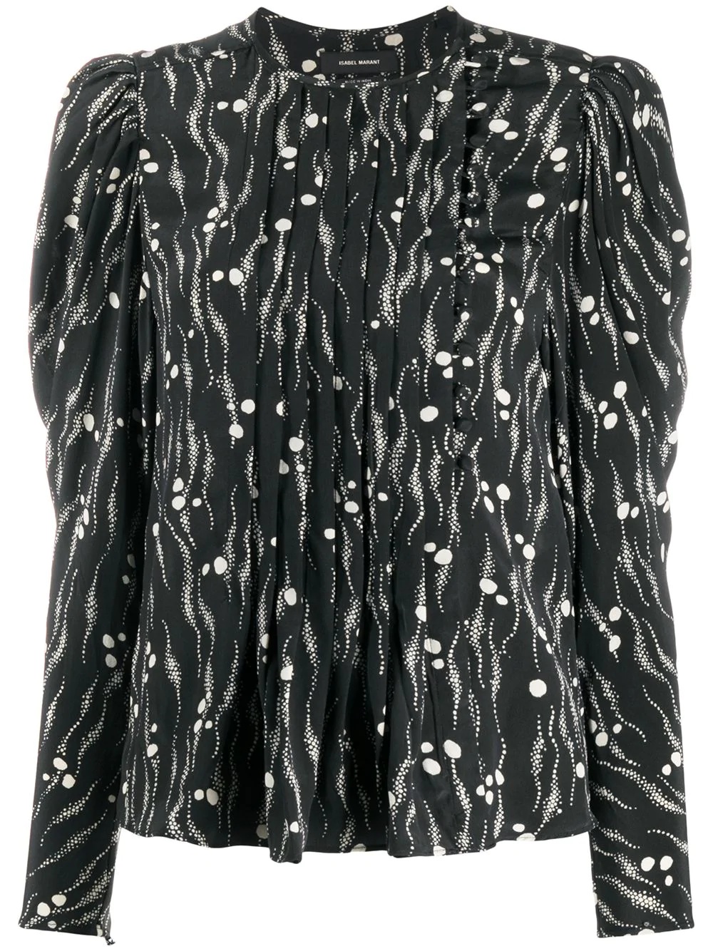 abstract-print silk top - 1