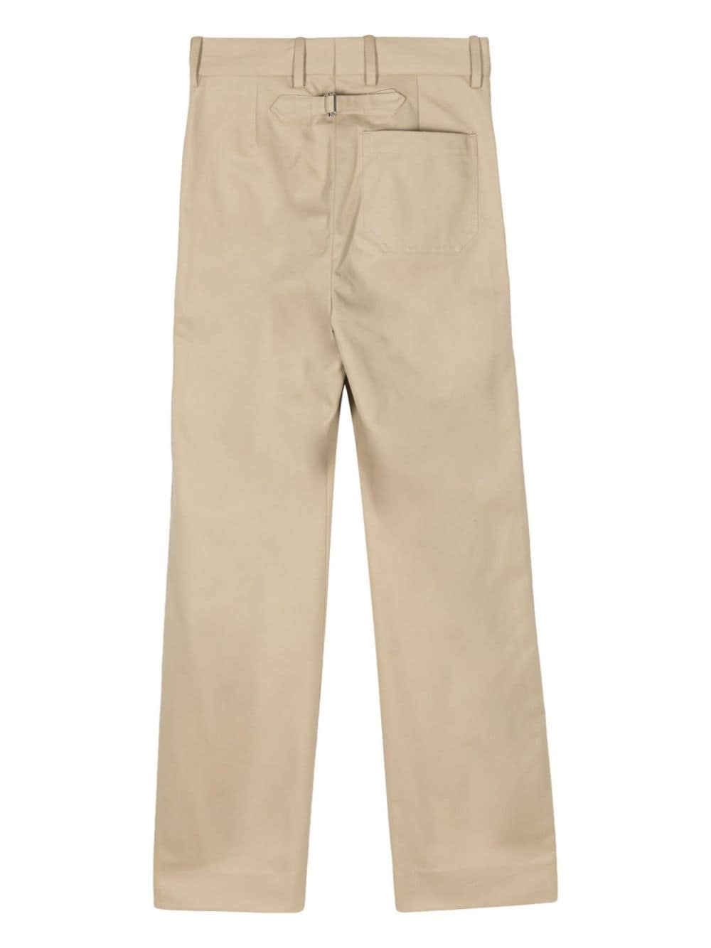high-rise straight-leg cotton trousers - 2