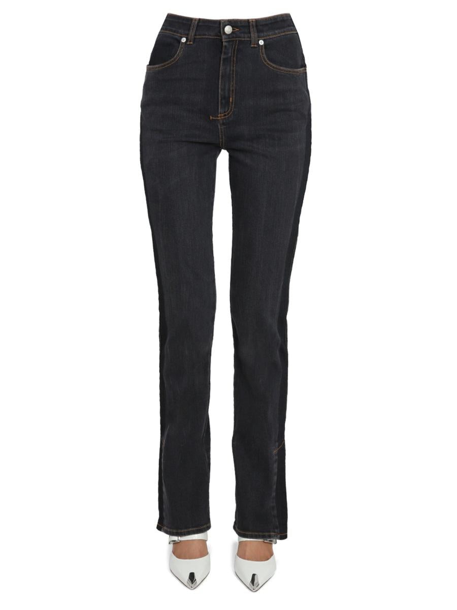 デニム・ジーパン alexander mcqueen FW22 JEANS WIDE LEG (687113_QMABZ1131) Alexander McQueen Wide-leg high-rise jeans Alexander McQueen