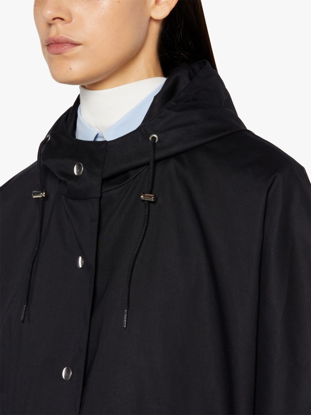 BONI BLACK RAINTEC COTTON HOODED PONCHO | LMC-010 - 5