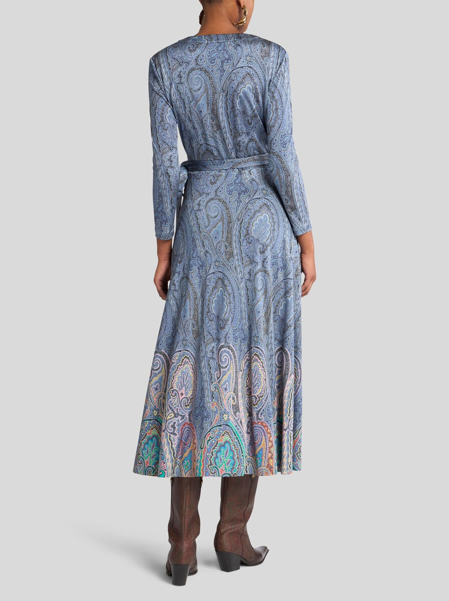PAISLEY WRAPAROUND DRESS - 4