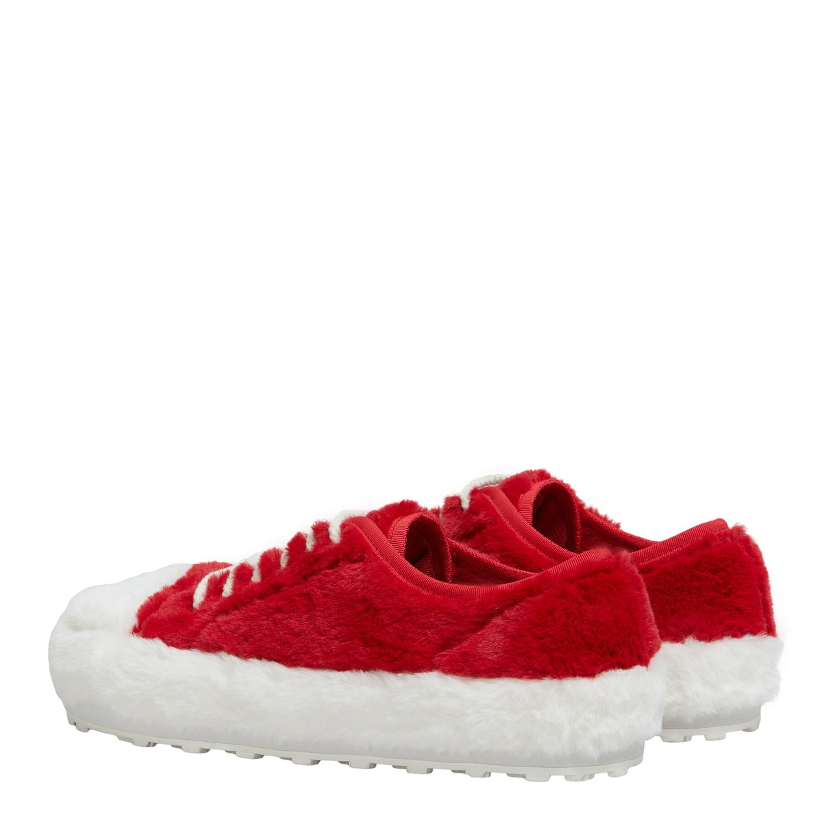 WOMEN'S FLUFFY SNEAKERS (RED/WHITE) - 3