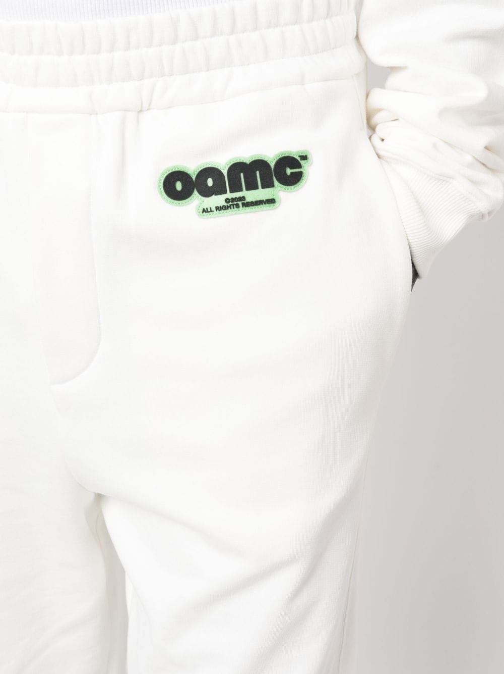 logo-patch jersey track pant - 5
