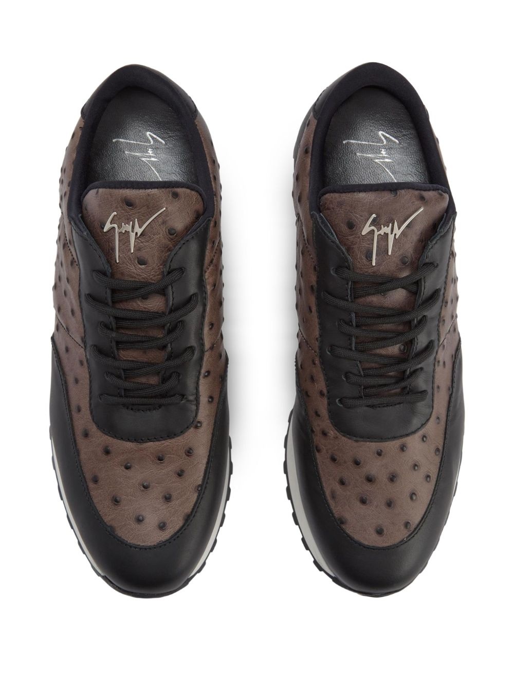 Jimi ostrich-leather sneakers - 4
