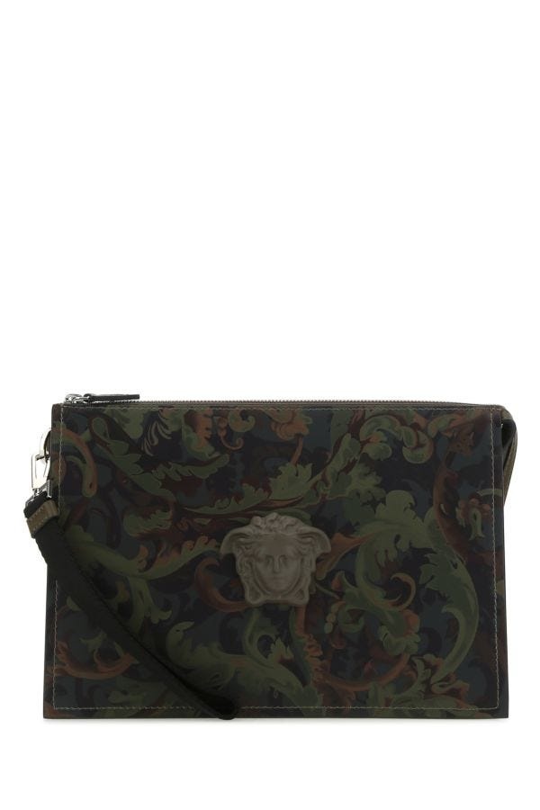 Printed leather clutch - 1