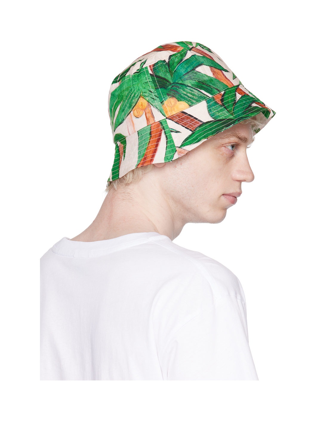 Off-White Floral Bucket Hat - 3
