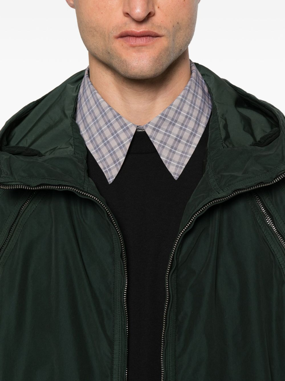 zip-fastening hooded jacket - 5