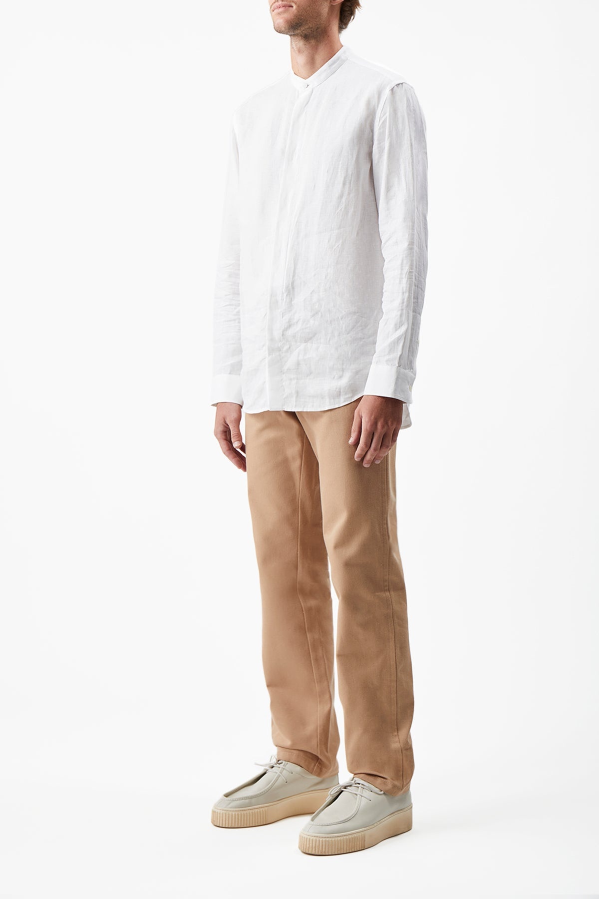 Rhys Pant in Camel Organic Cotton - 3