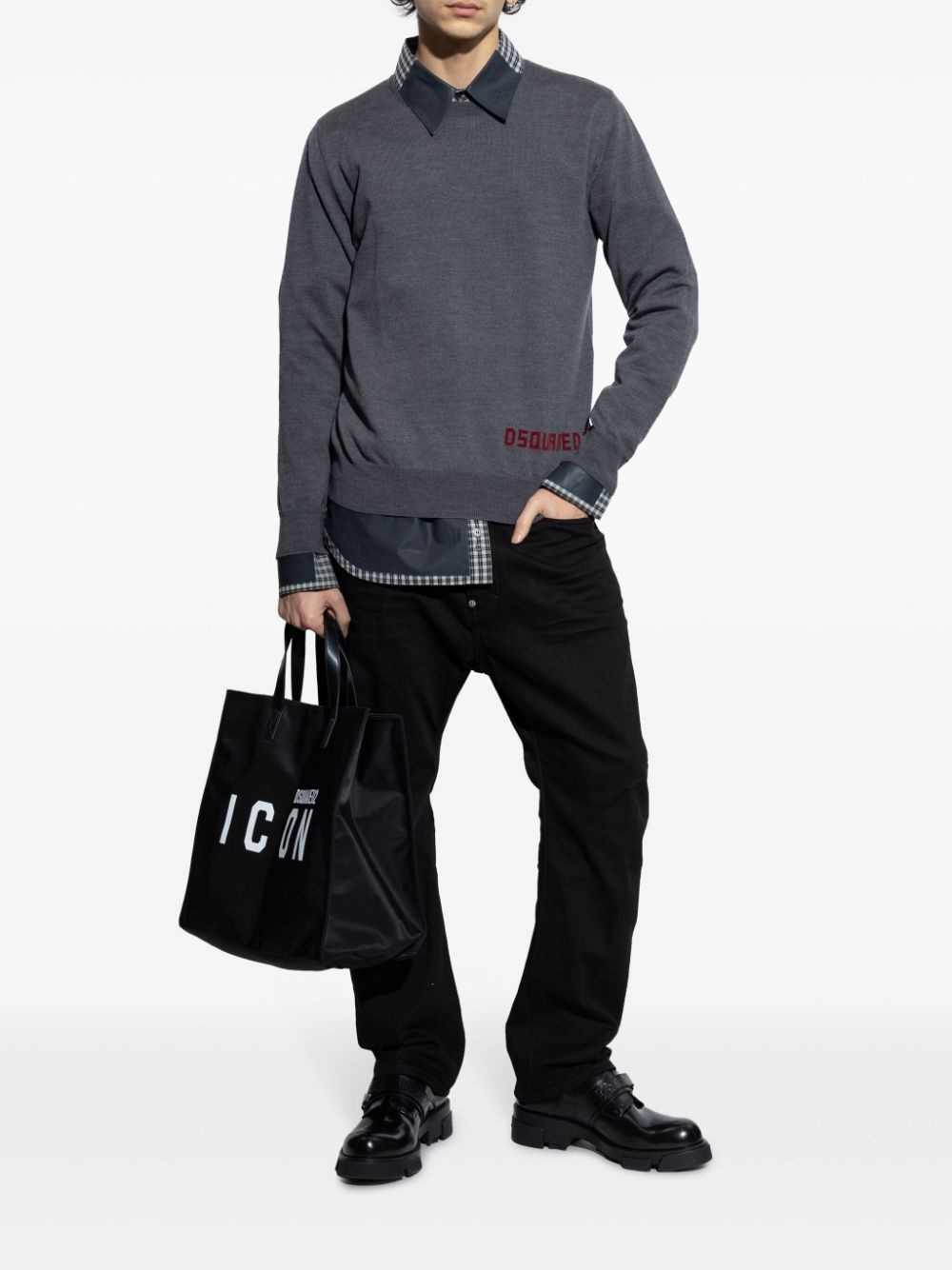 logo intarsia-knit jumper - 2