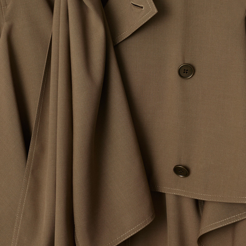 Long Silk Scarf Trench Coat 6