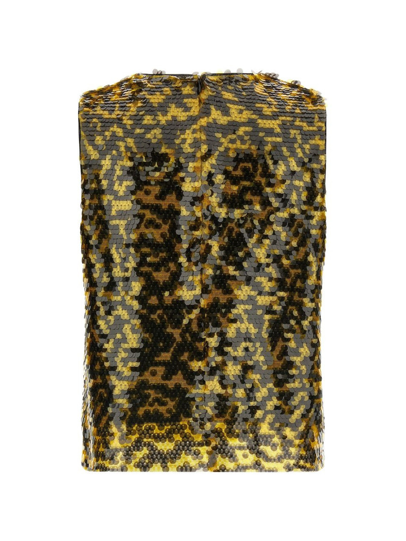 STAUD Seraphina two-tone sequinned top outlook