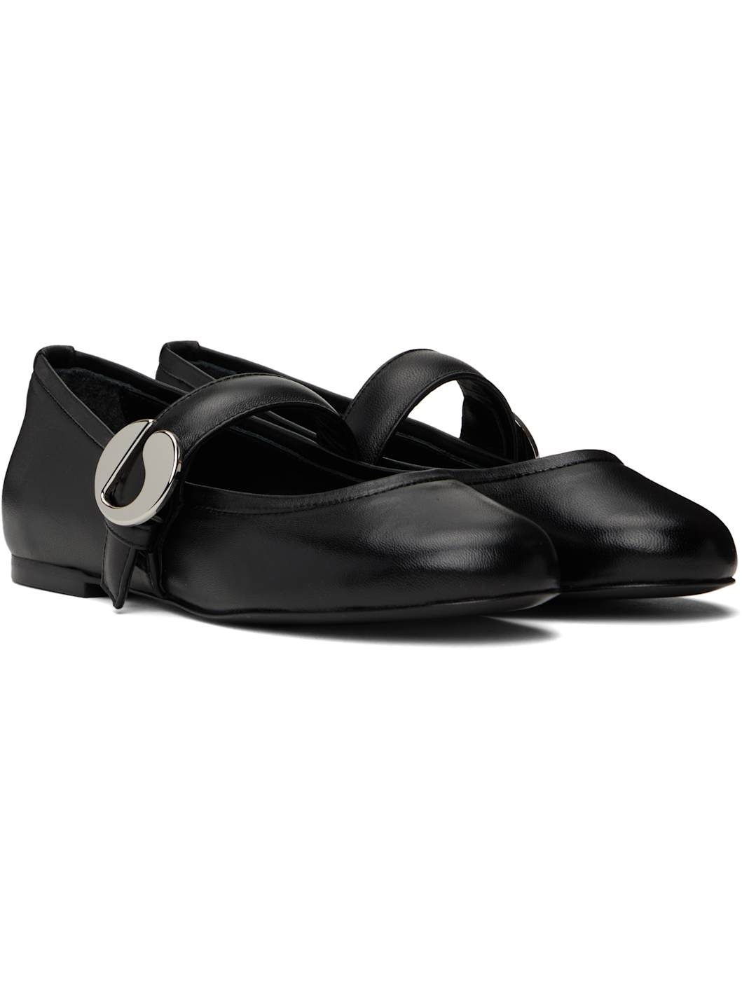 Black Belt Ballerina Flats - 4