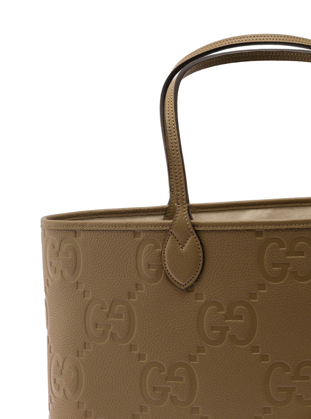 Gucci Men 'Jumbo' Beige Handbag With All-Over Logo In Leather Man - 3