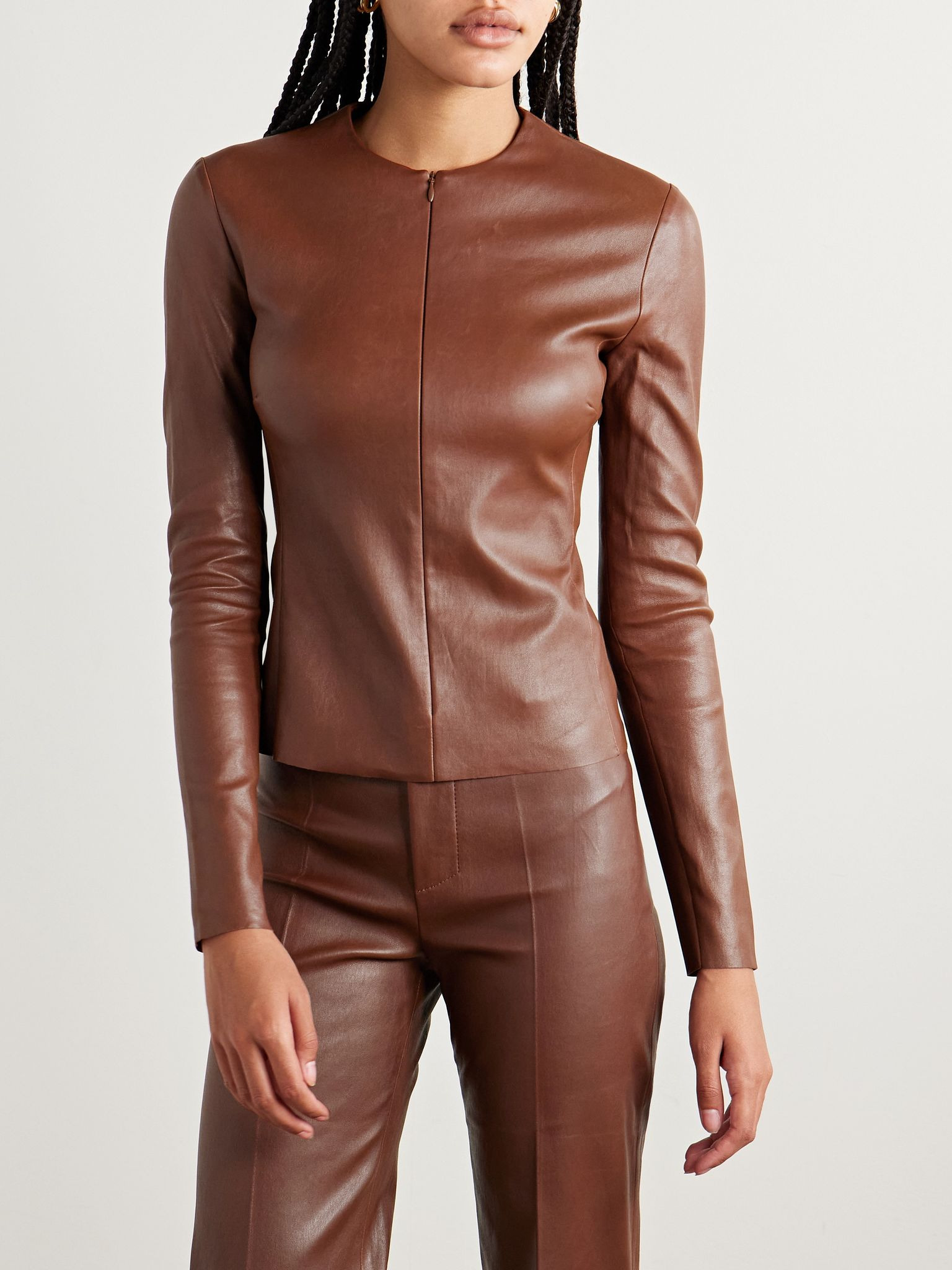 Imany leather top Brown - 3