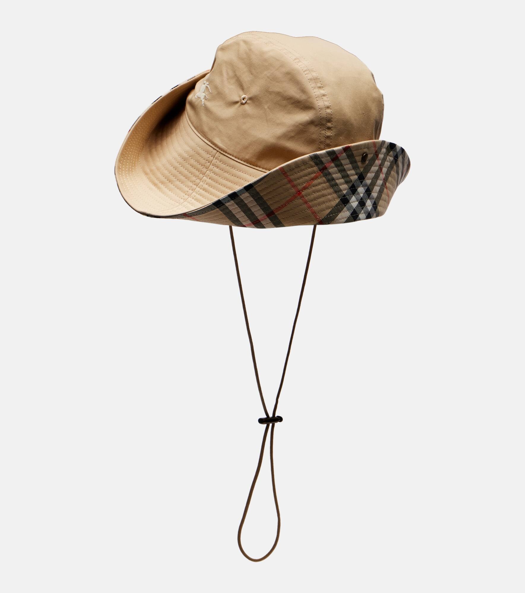 Burberry Check gabardine hat - 4