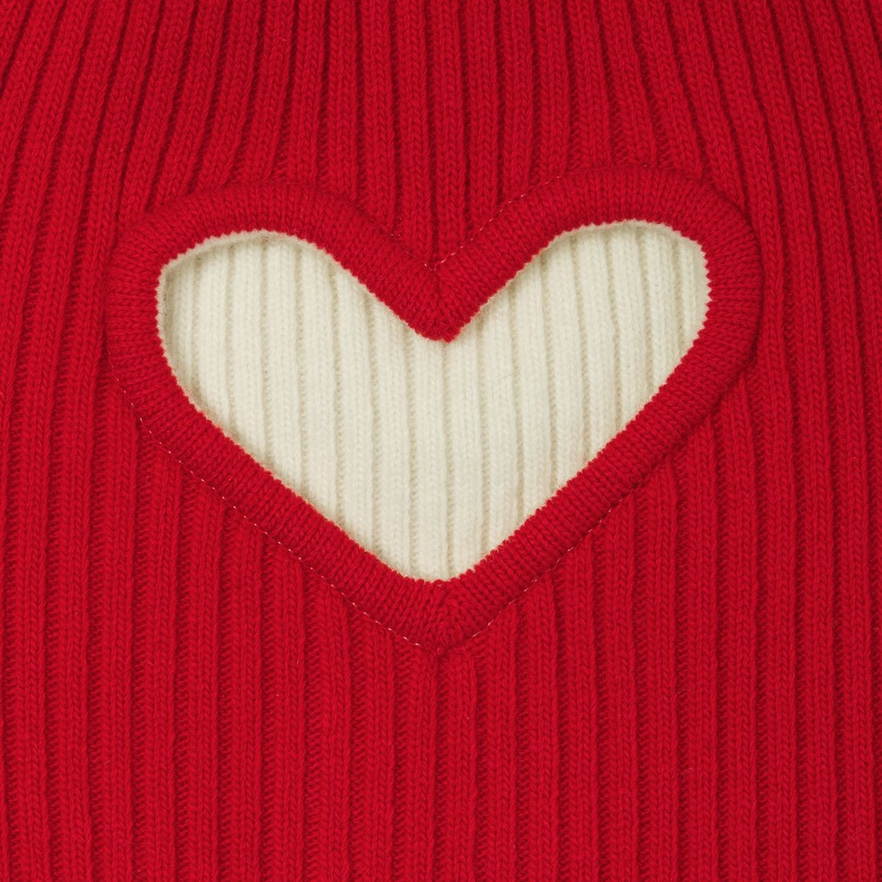 Reversible Cut-out Detail Rib Knit Wool Beanie - 2