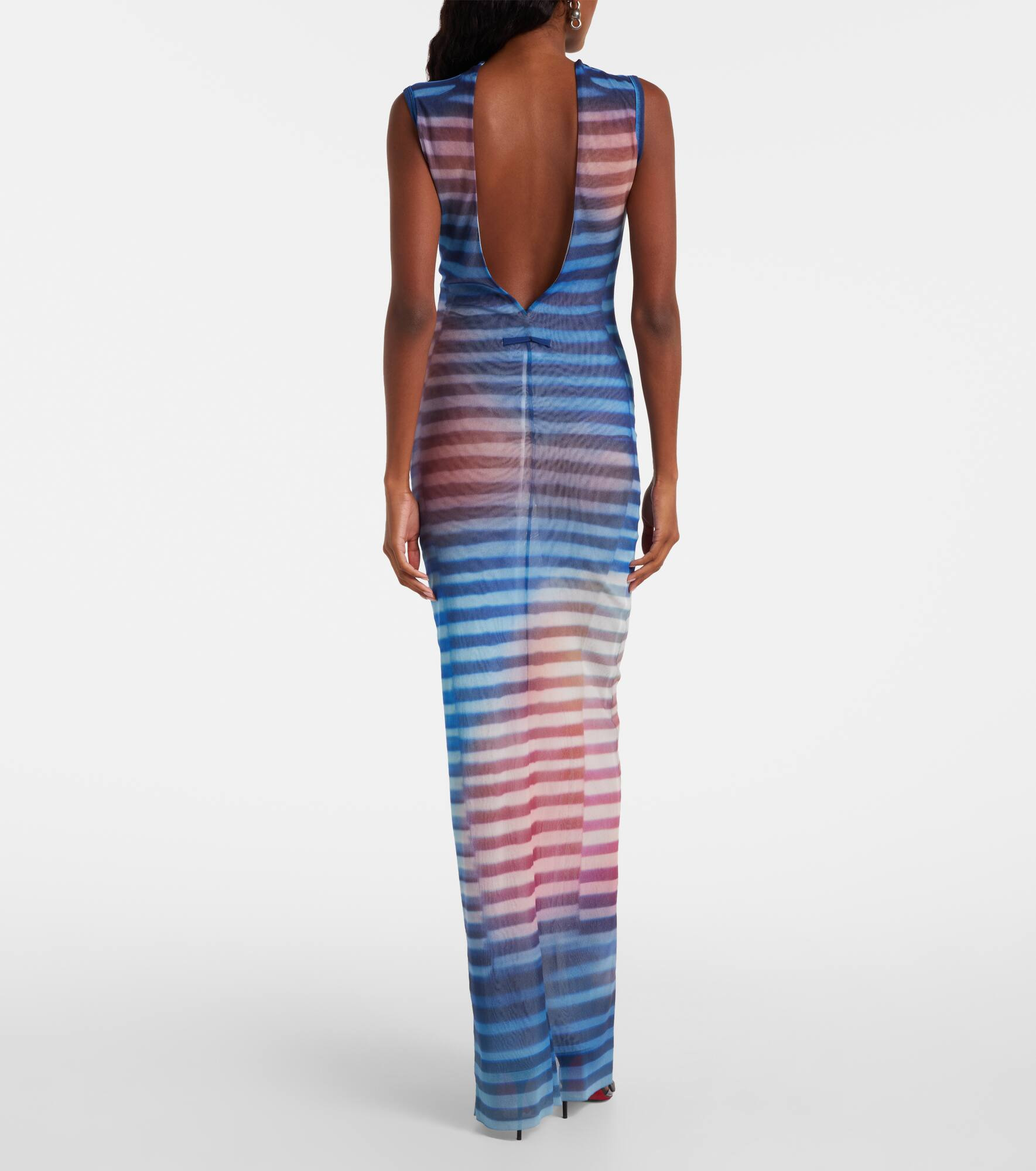 Air striped tulle maxi dress - 3