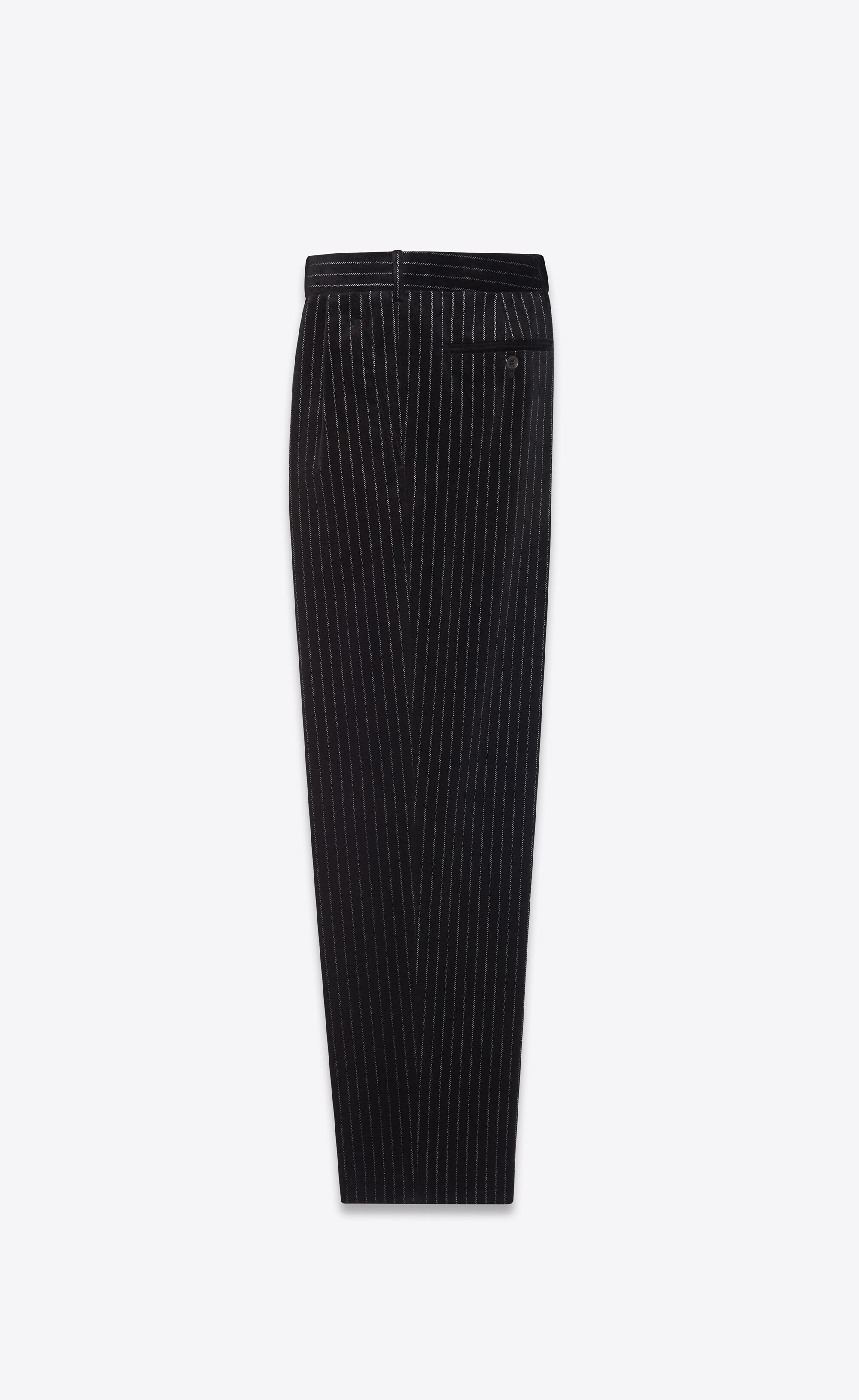 carrot pants in pinstripe velvet - 2