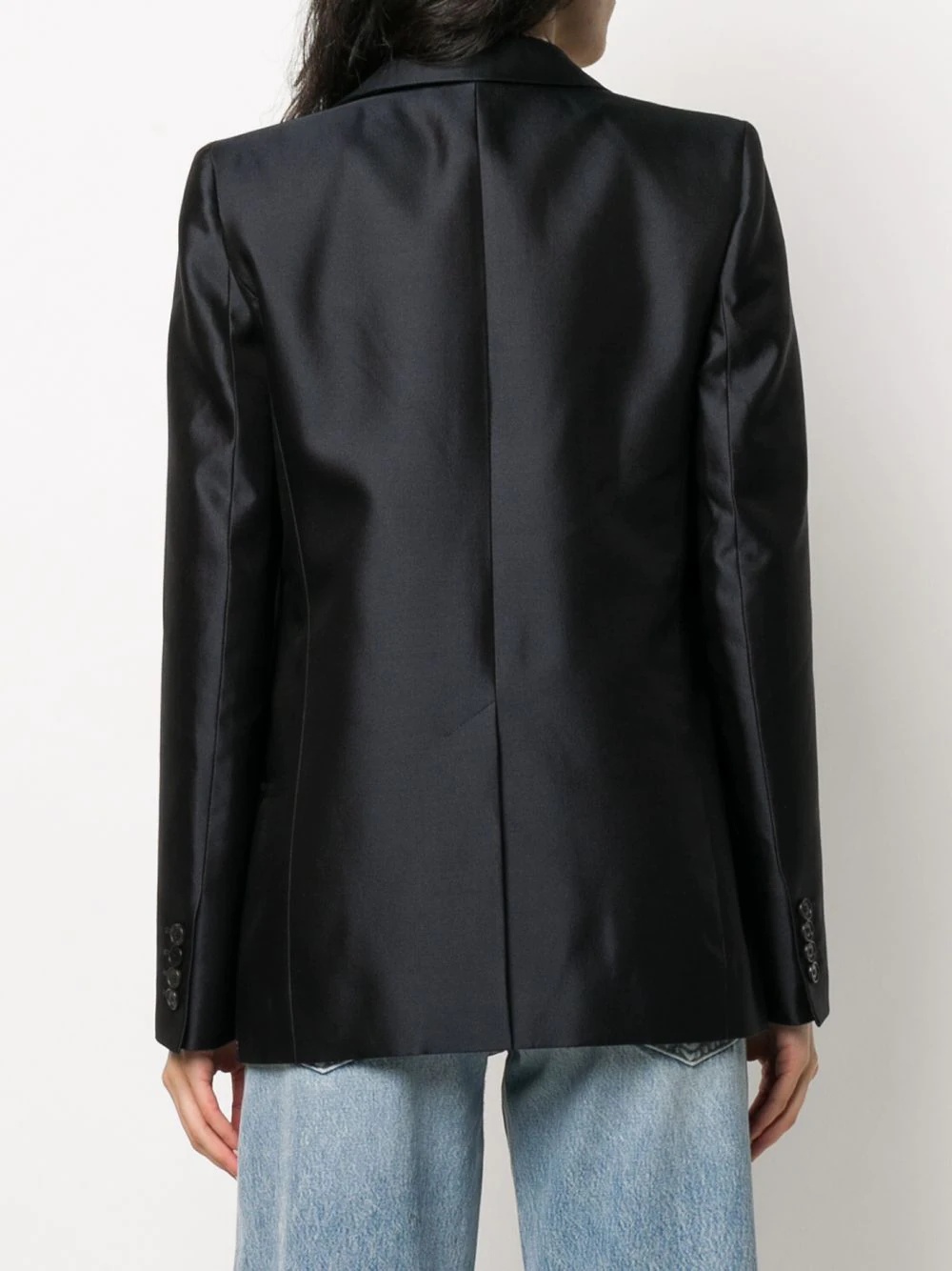 plain double-breasted blazer - 4