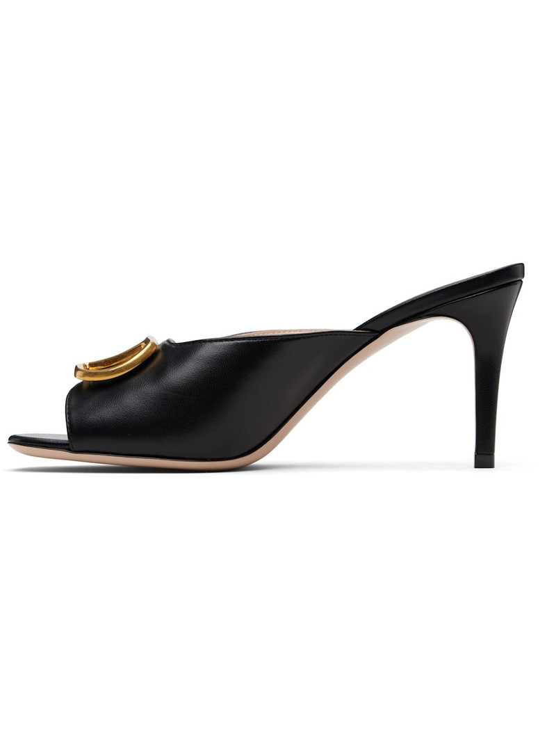 Valentino Black VLogo Signature Heeled Sandals outlook