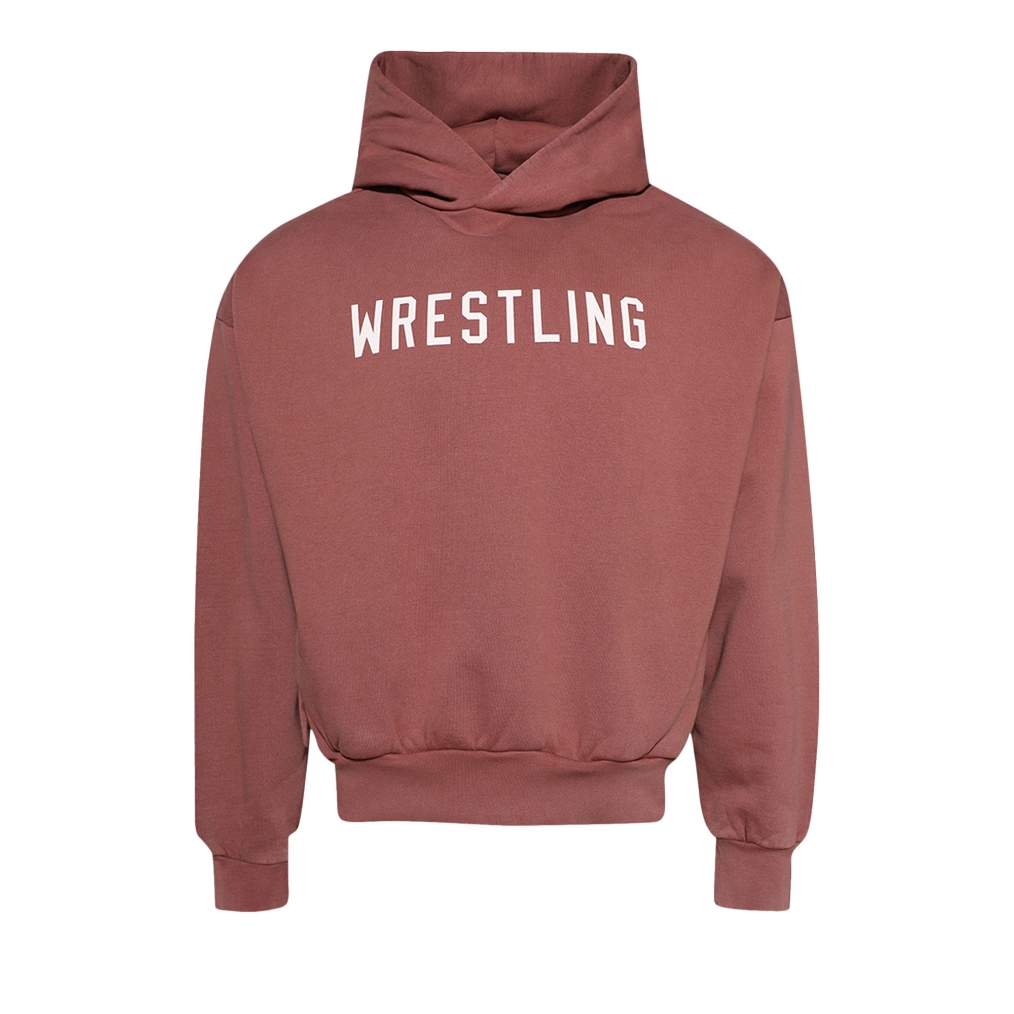 Fear of God Essentials Heavy Fleece Vintage Shrunken Hoodie 'Crimson' - 1