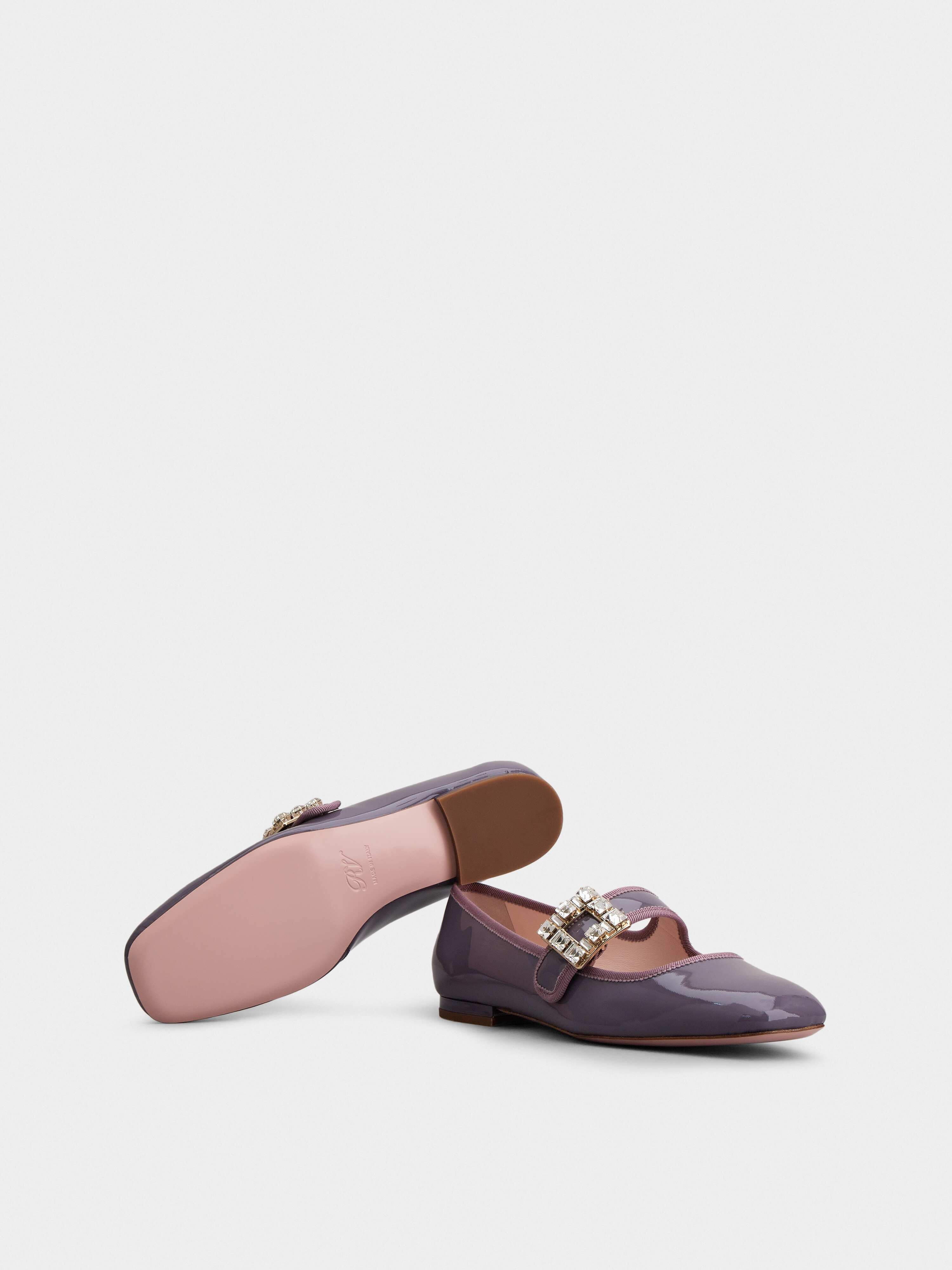 Très Vivier Strass Buckle Babies Ballerinas in Patent Leather - 6