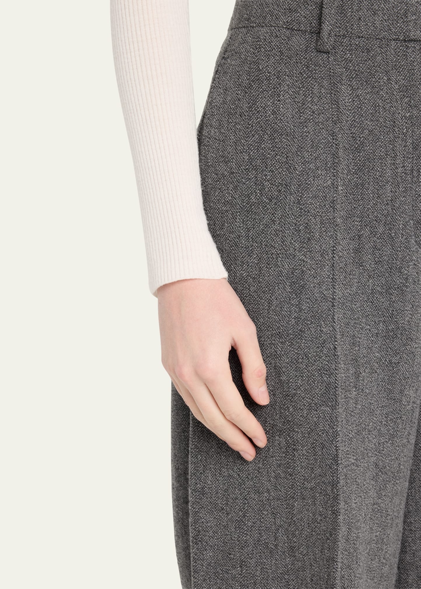 Dan Tapered Wool Cashmere Trousers - 4
