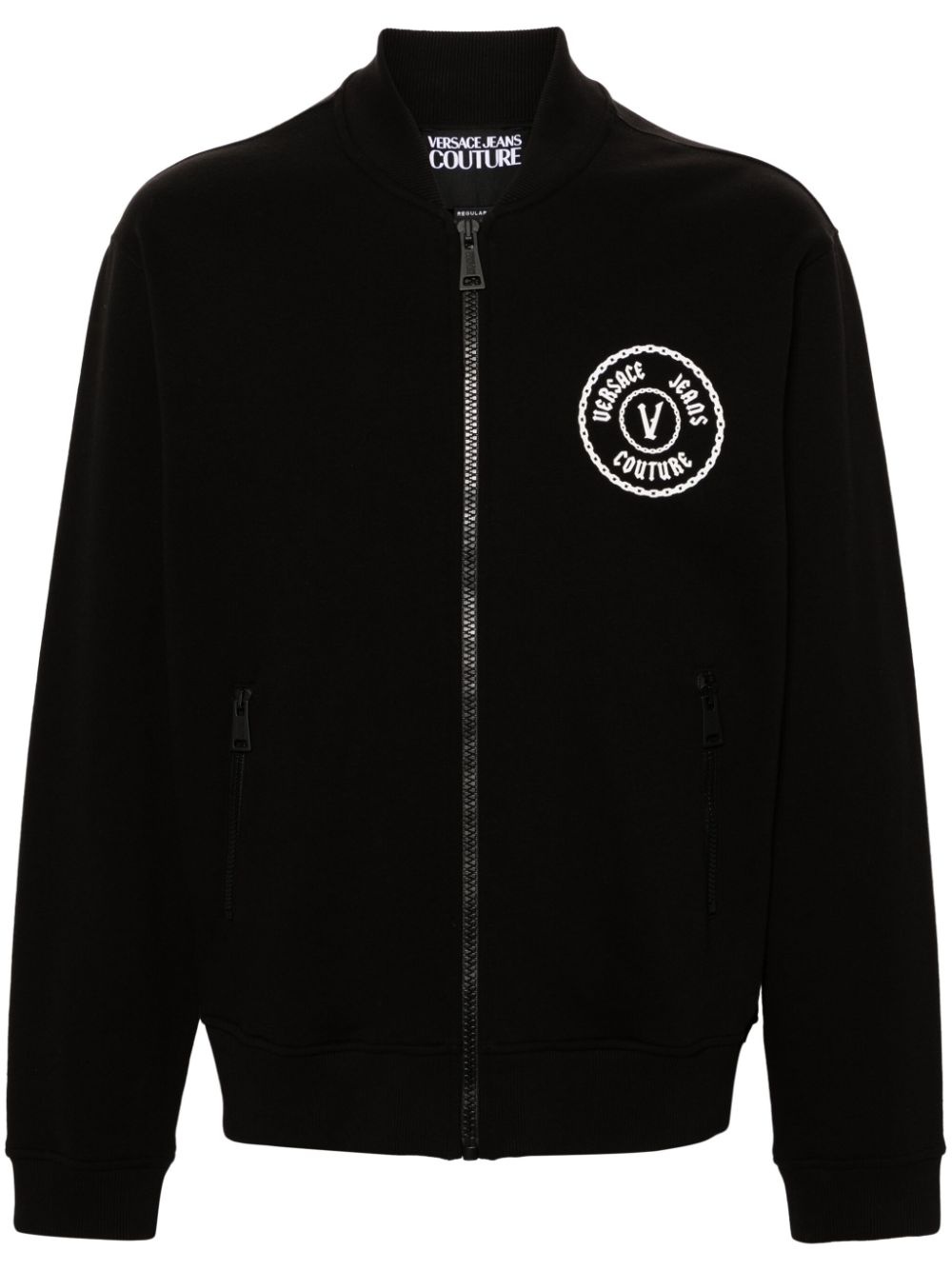 logo-print zip-up sweatshirt - 1