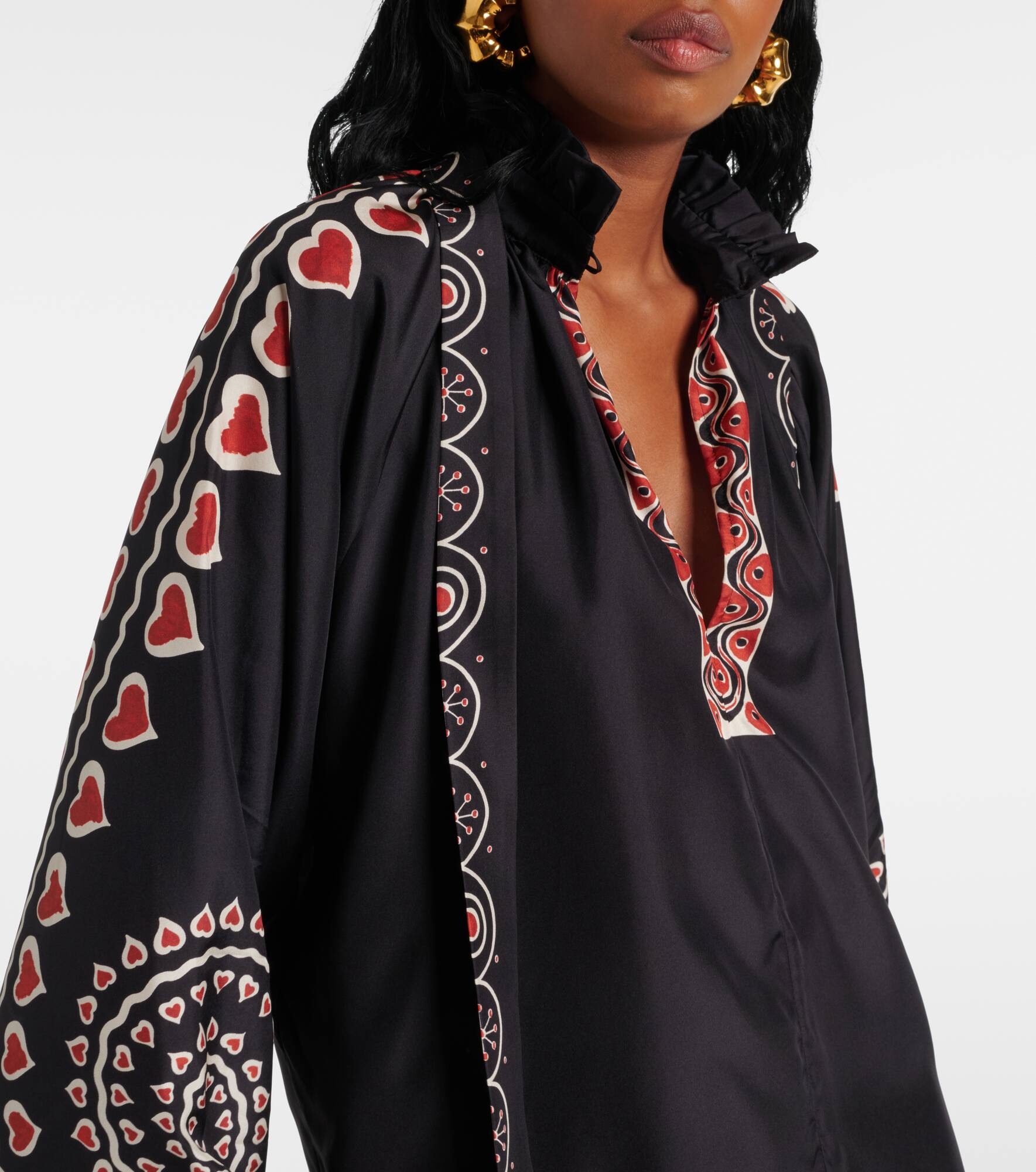 Cerere printed silk blouse - 4