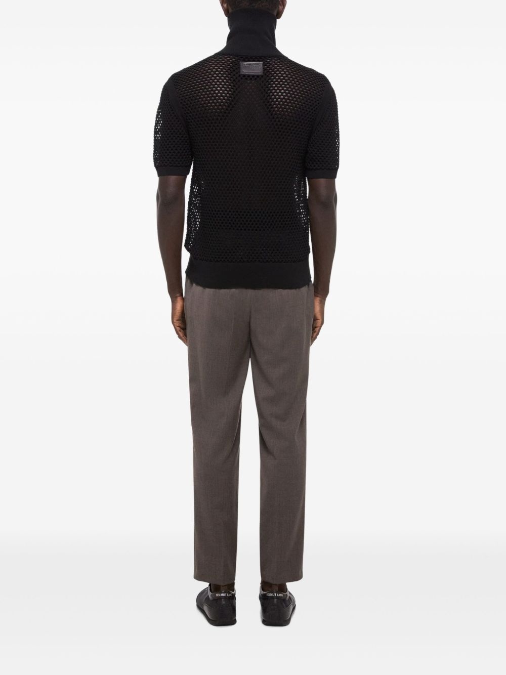 open-knit polo shirt - 5