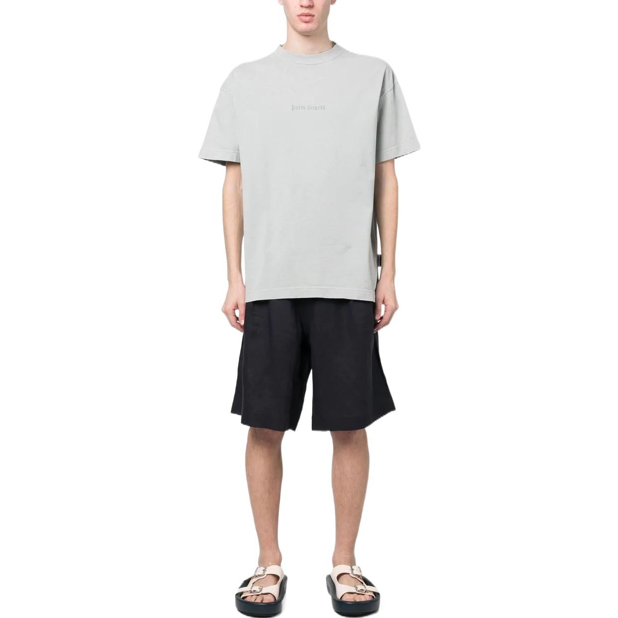 Palm Angels Reverse Logo T-Shirt 'Light Grey' PMAA001S23JER0040505 - 2