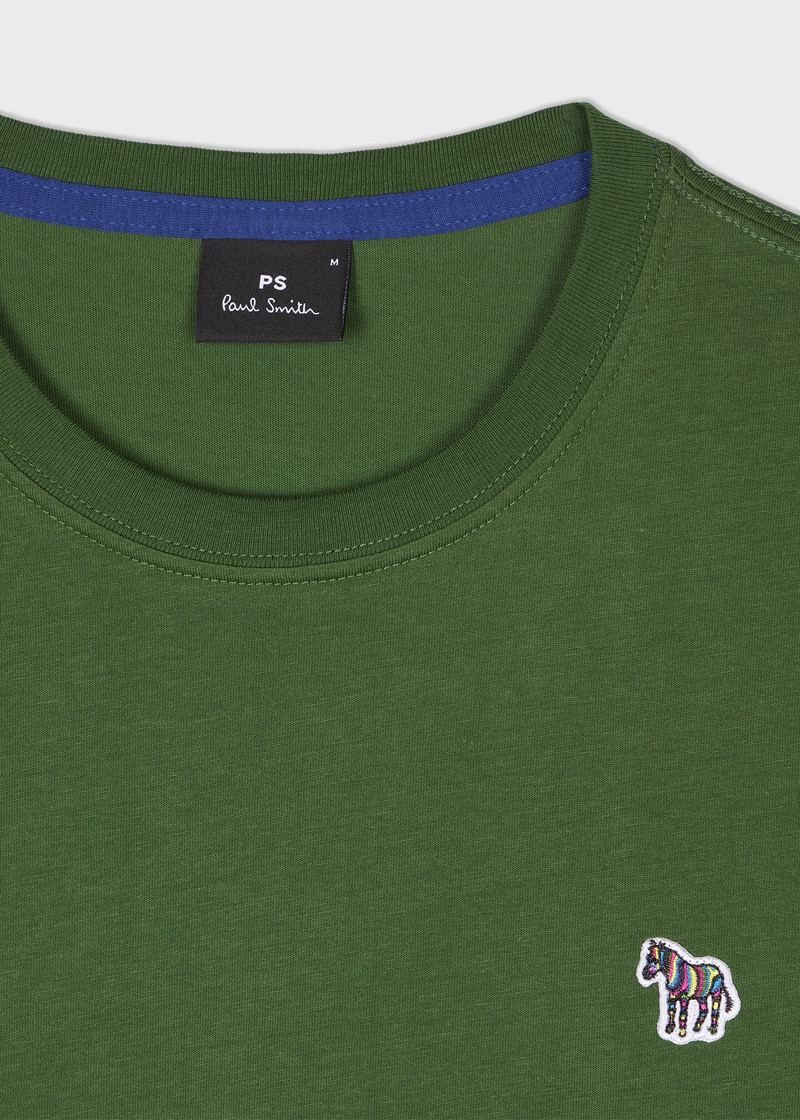 Paul Smith Forest Green Organic Cotton Zebra Logo T-Shirt outlook