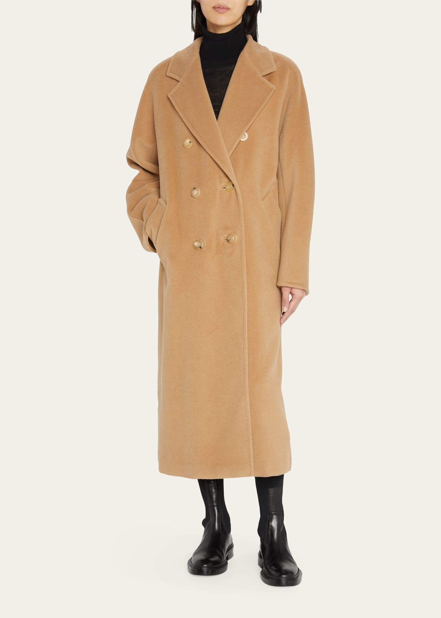 Wool-Cashmere Double-Breasted Madame Coat - 2