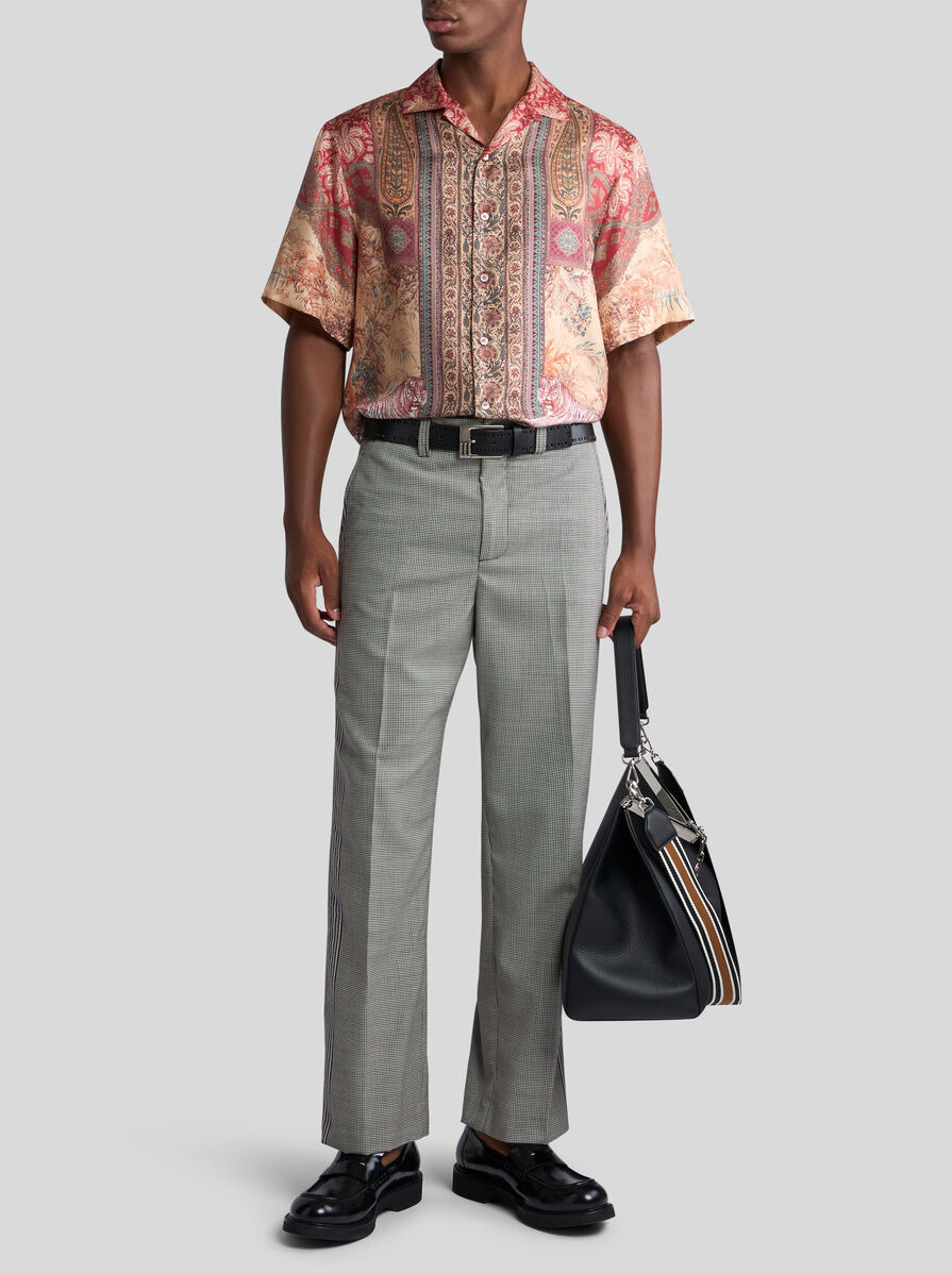 WOOL HOUNDSTOOTH TROUSERS - 4
