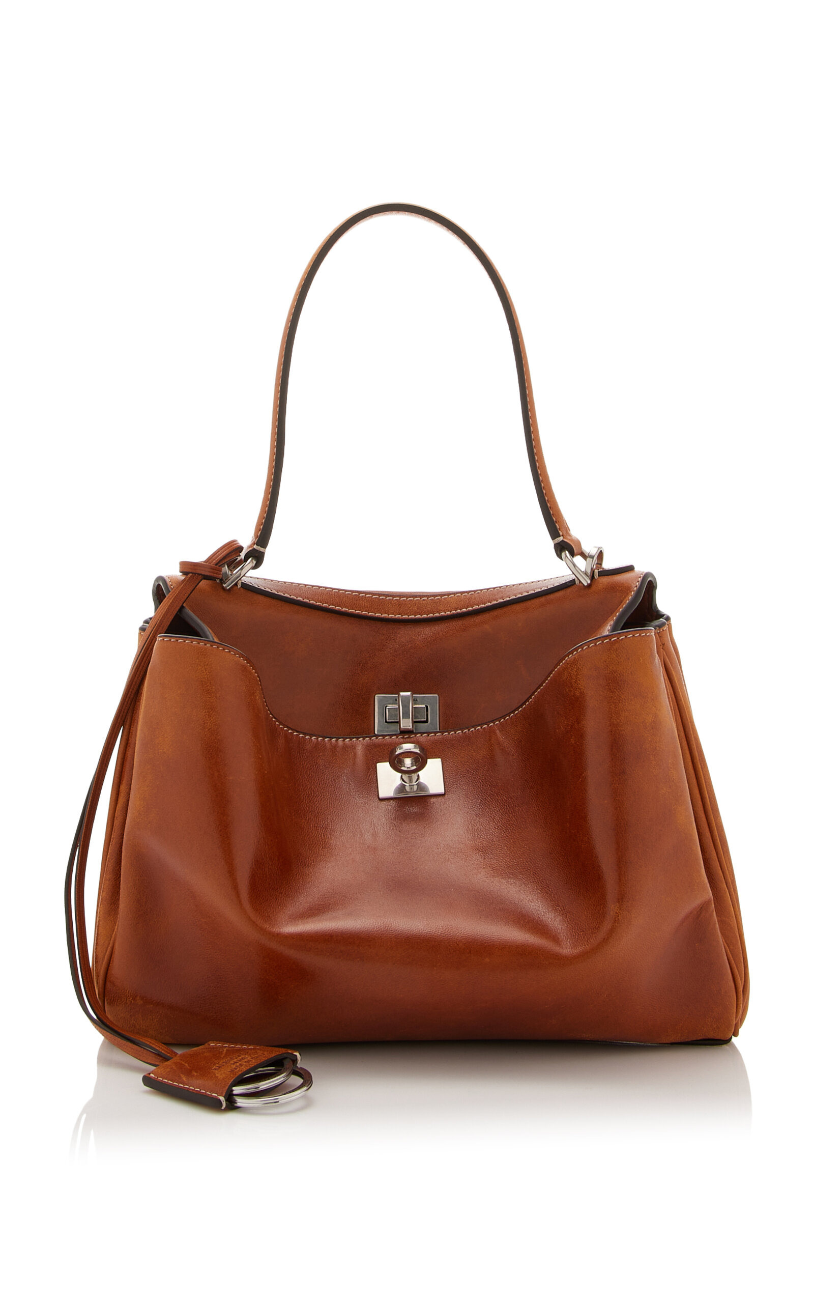 Rodeo Small Leather Top Hande Bag brown - 1