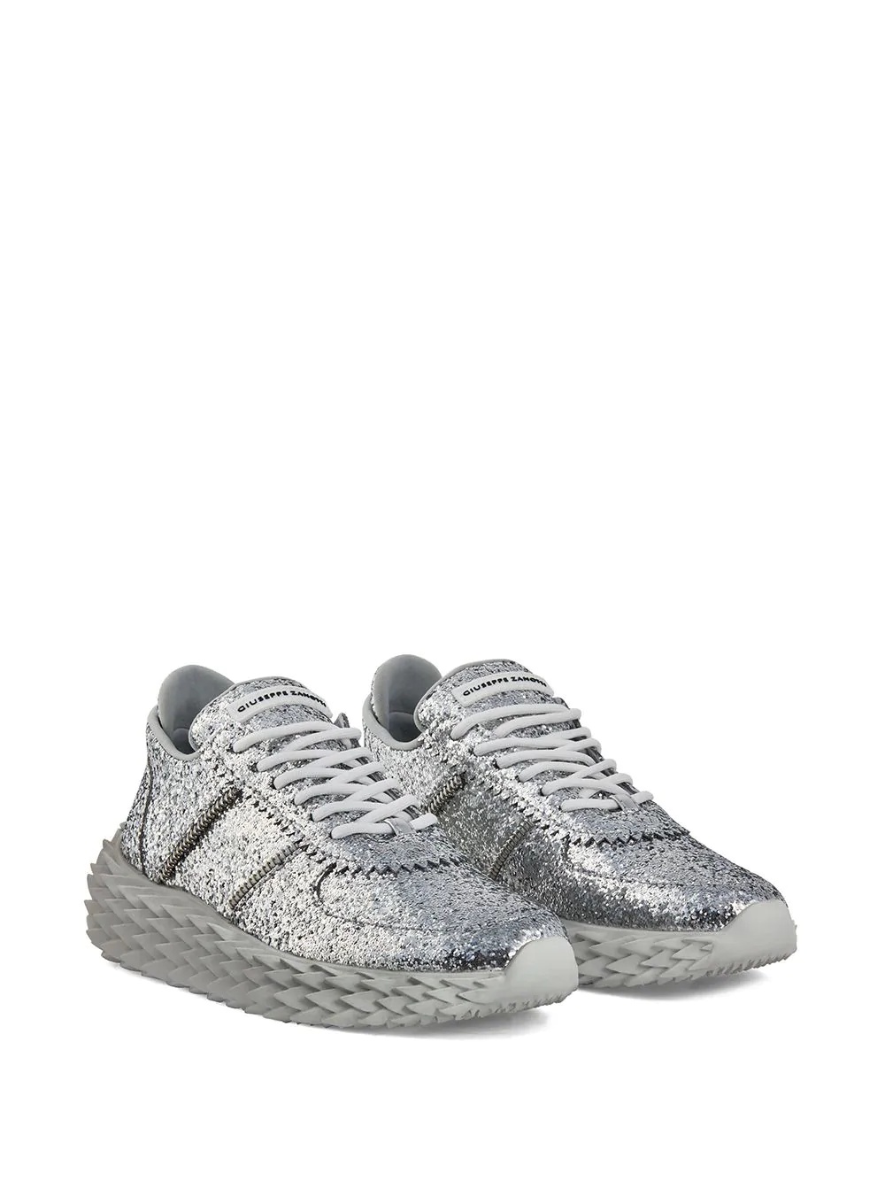 glitter low-top sneakers - 2