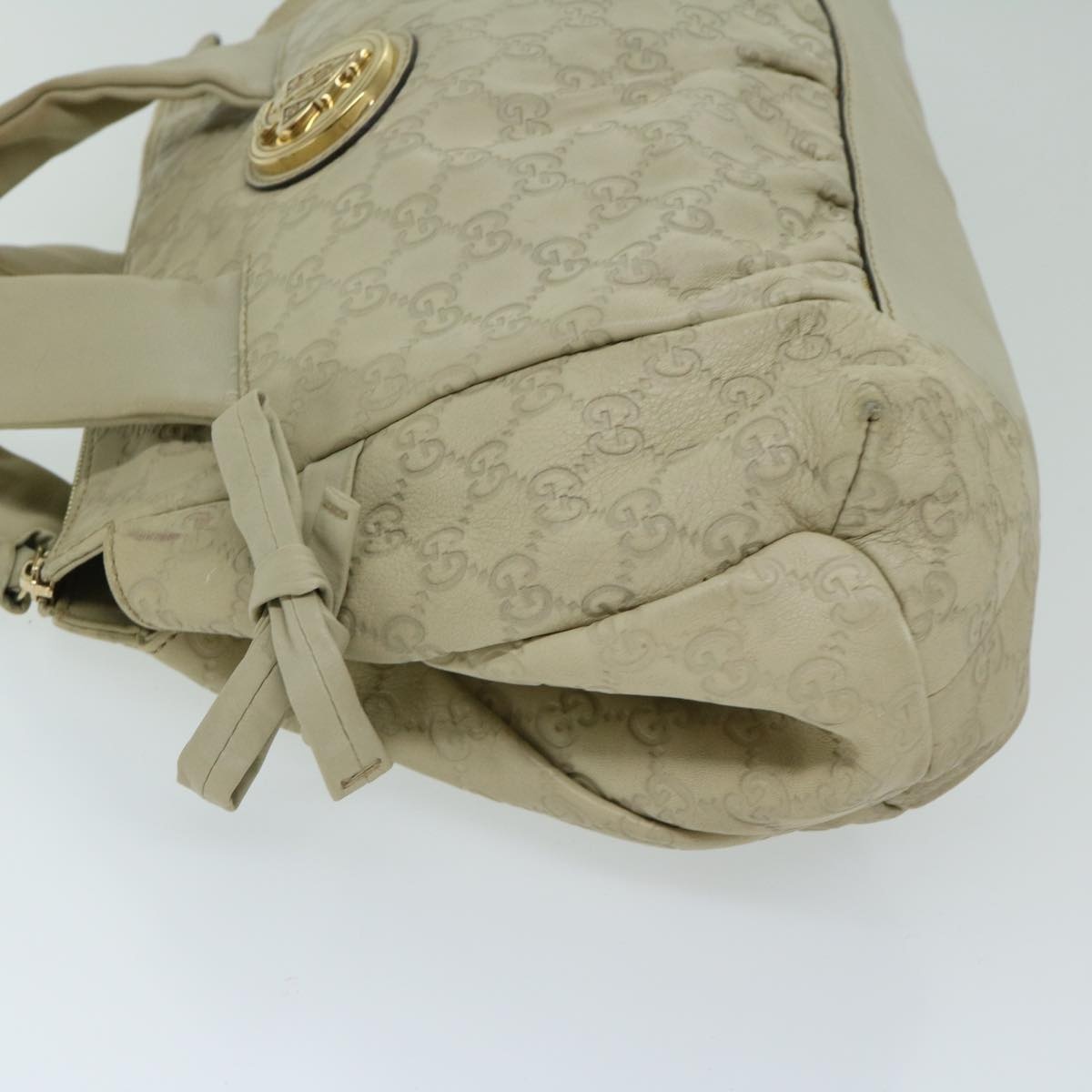 GUCCI Guccissima GG Canvas Hand Bag Beige - 4