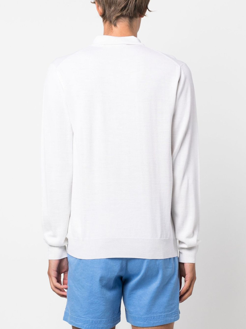Ebro knitted wool polo shirt 4