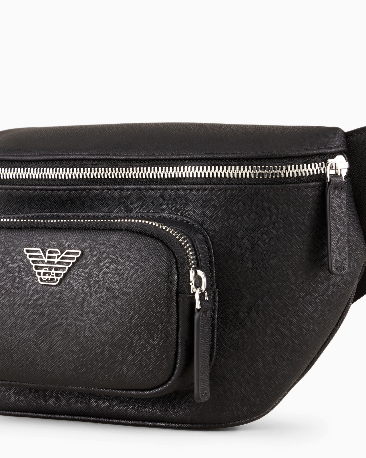 ASV regenerated Saffiano leather belt bag with eagle plate - 5
