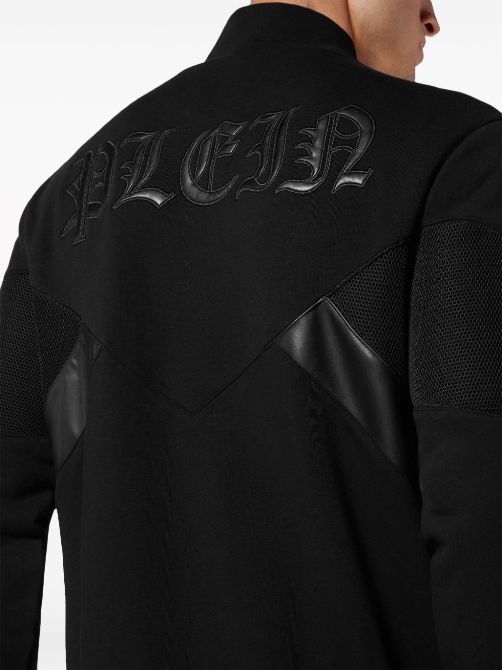 logo-embroidered track jacket - 5