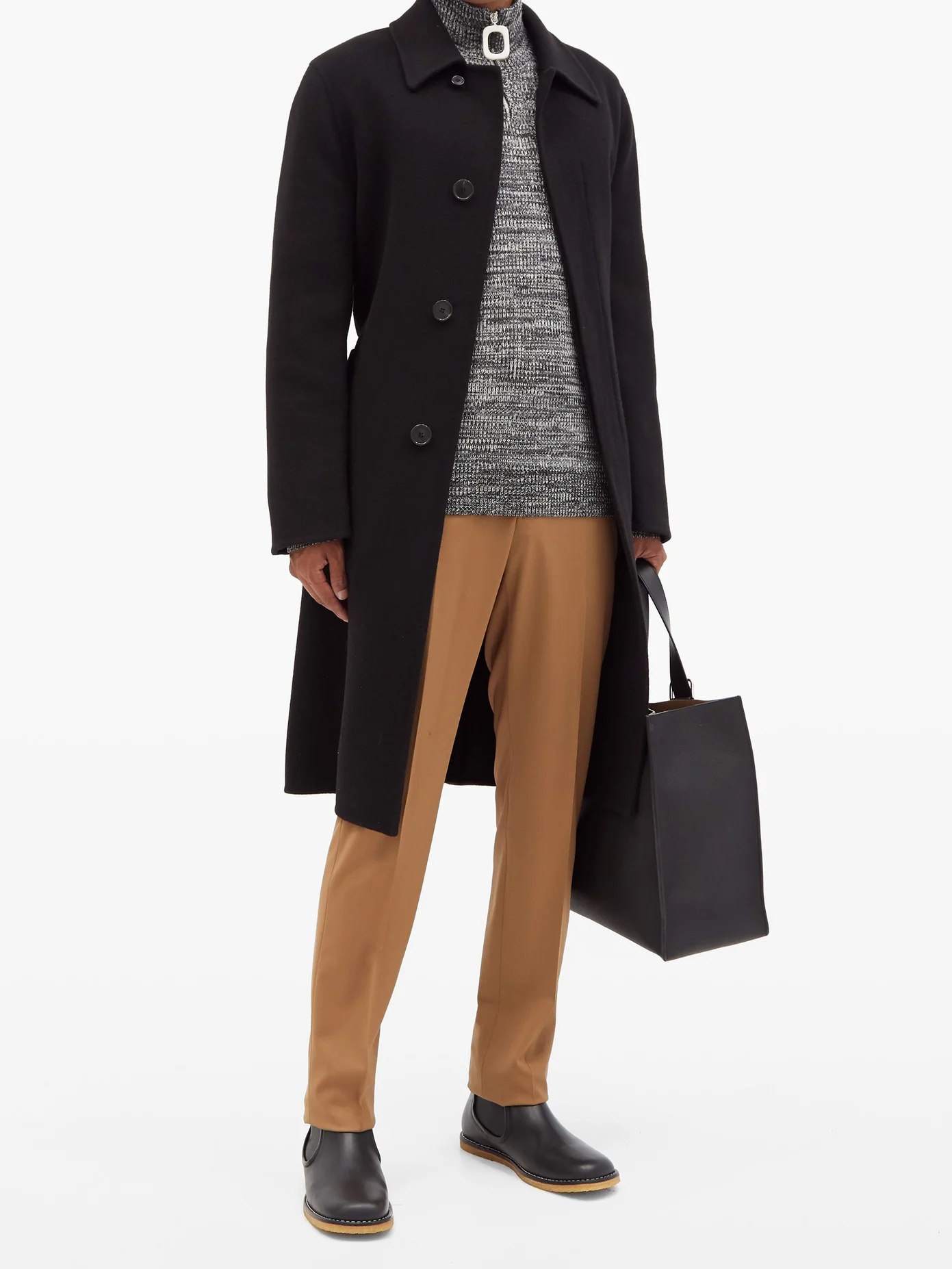 Wool and cashmere-blend overcoat - 6