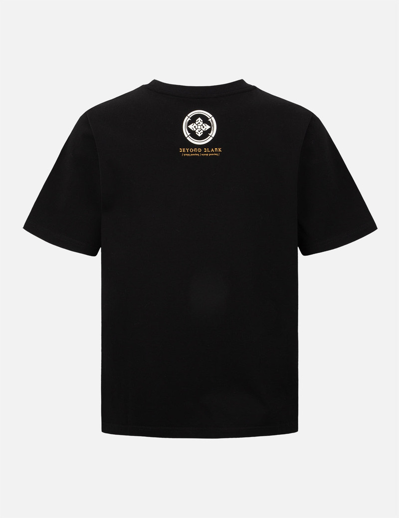 Brushed Seagull and Kamon Print T-shirt 8