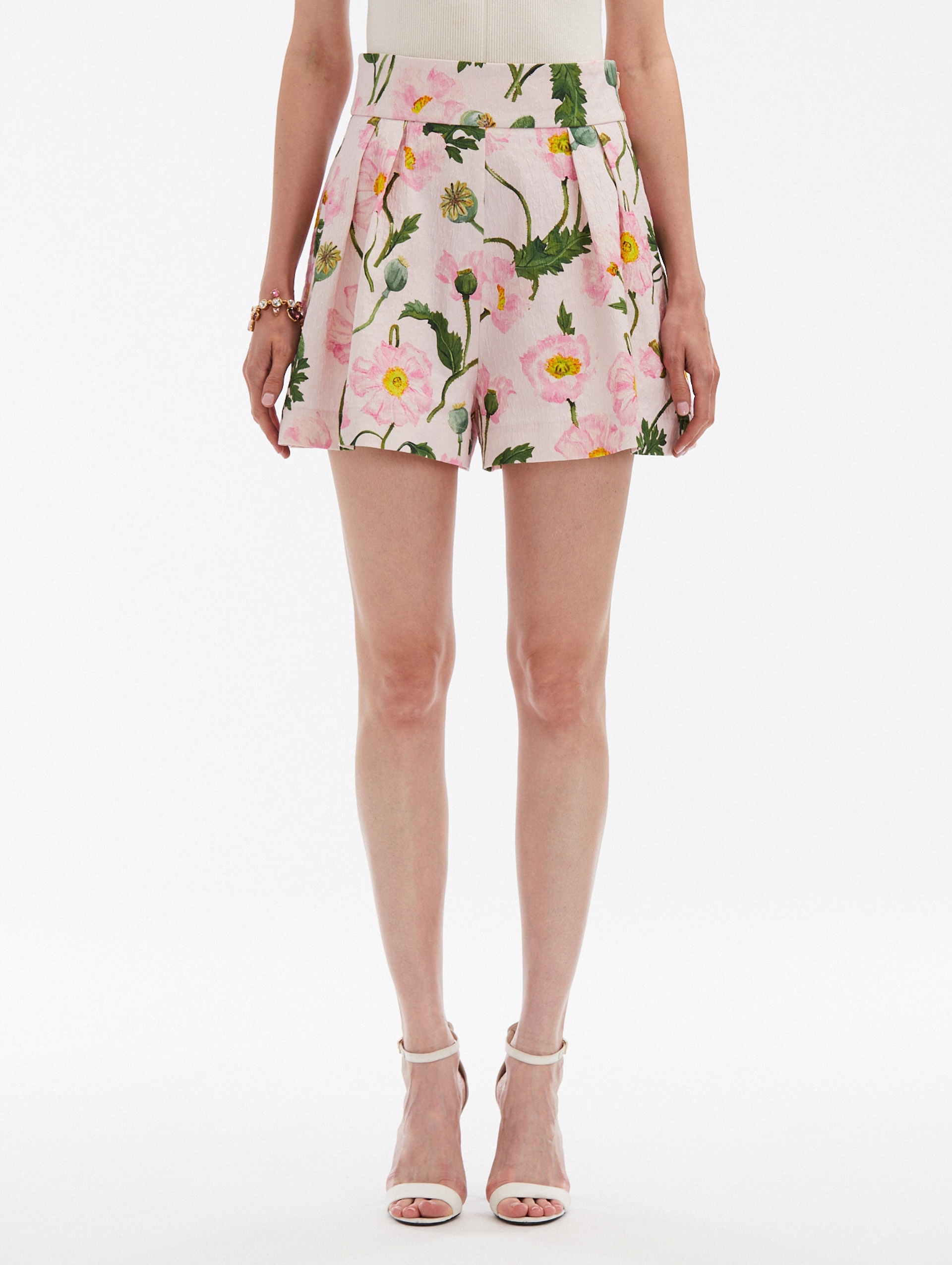 PAINTED POPPIES CLOQUE SHORTS - 3