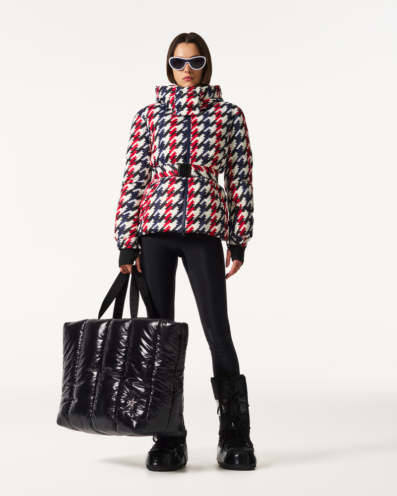 PERFECT MOMENT Houndstooth Candice Down Parka Jacket outlook