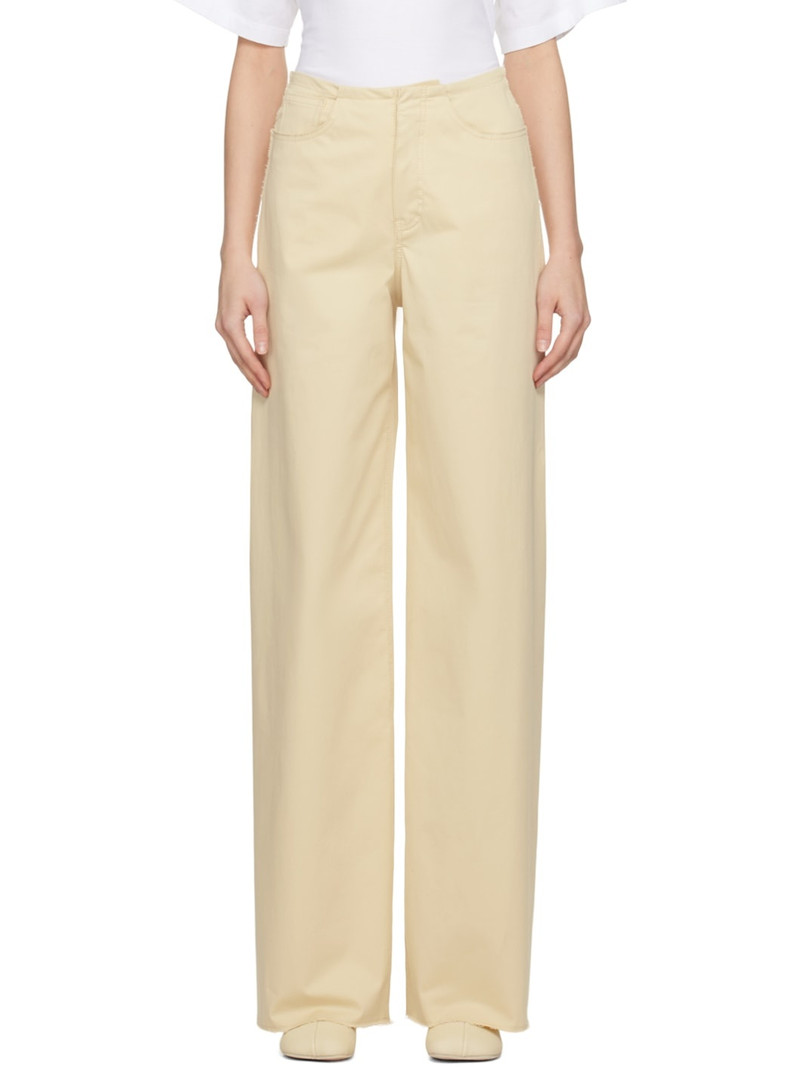 Yellow Five-Pocket Trousers 1
