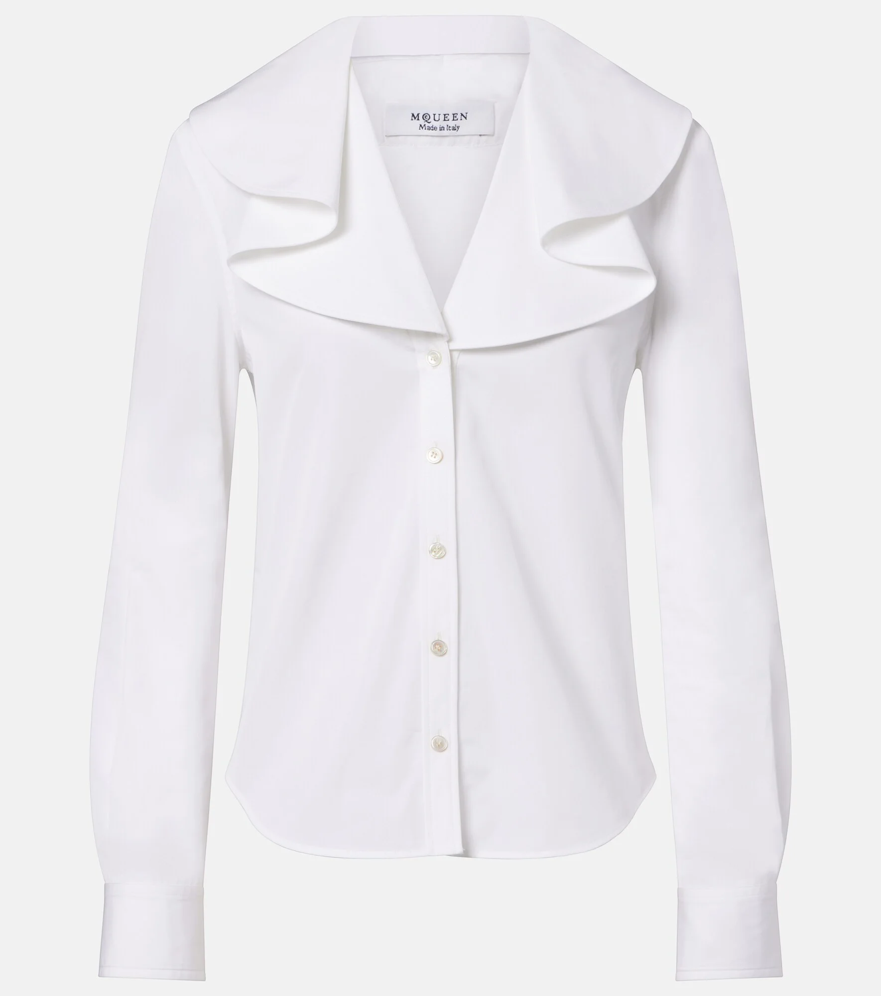 Draped cotton poplin shirt - 1