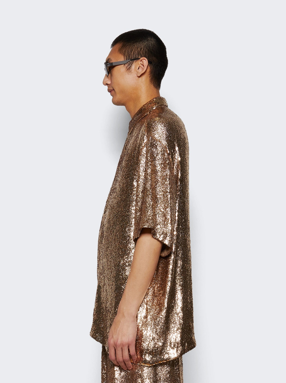 Cassidye Embroidered Shirt Gold - 3