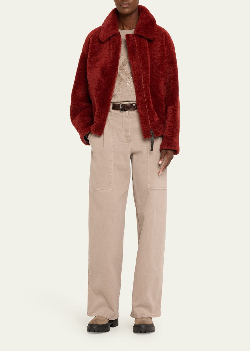 Brunello Cucinelli Loose Garment-Dyed Utility Pants outlook